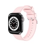 Bracelet compatible avec Apple Watch bracelet 42 mm 44 mm 45 mm, bracelets de sport doux pour Apple Watch SE Series 7 6 5 4 3 2 1 (Rose)