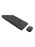 Logitech MK235 - Näppäimistö and mouse set - QWERTZ - Slovak - Näppäimistö ja Hiirisetti - Slovakialainen - Harmaa