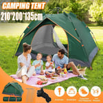 2-3 Man Pop Up Tent Camping Festival Hiking Family Travel Shelter Portable