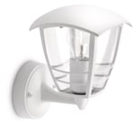 Philips myGarden Creek Outdoor Wall Light (Requires 1 x 60 W E27 Bulb), White