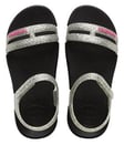 Havaianas Kids Play Mall Glitter Sandal, Silver, Size 10-11 Younger