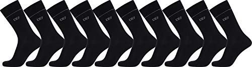 CR7 Men's Cr7 10-pack Men's Socks, Power Black, One Size UK