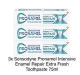 3X Sensodyne Pronamel Intensive Enamel Repair Toothpaste 75ml