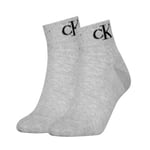 Calvin Klein Strumpor 2P Women Monogram Quarter Socks Grå Strl 39/42 Dam