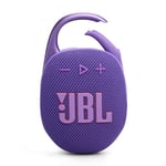 JBL Clip 5, Ultra-Portable Bluetooth Speaker with Integrated Carabiner, Big Pro Sound, PlaytimeBoost, Waterproof Design, 12 Hours Playtime, in Purple