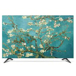 LIUDINGDING-zheyangwang Television 28 inch tv TV Cover Dust Cover Household Protective Cover Sun Protection Decorative Cloth (Color : Apricot blossom, Size : 50inch)