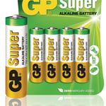GP Gp Alkaliska Batterier Aa 1.5 V Super 4-blister