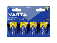 D Batteri Varta Varta Longlife Power D Blister 4 Alkali-Mangan 1,5 V 4 St