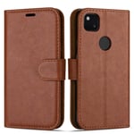 Case Collection Premium Leather Folio Cover for Google Pixel 4a Case (5.81") Magnetic Closure Full Protection Book Design Wallet Flip with [Card Slots] and [Kickstand] for Google Pixel 4a Phone Case