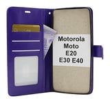 Crazy Horse Wallet Motorola Moto E20 / E30 / E40 (Lila)
