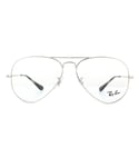 Ray-Ban Unisex Glasses Frames 6489 Aviator 2501 Silver 55mm Metal - One Size