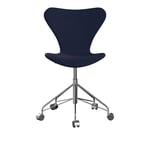 Fritz Hansen - 3117 Sjuan - Helklädd, Tyg, Remix 773 - Skrivbordsstolar - Arne Jacobsen - Grå