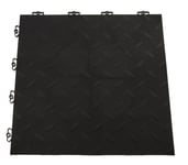 PELA Garagegolv Durk, svart, 38x38 cm, 2 m²