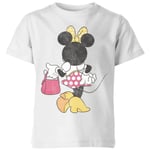 Disney Minnie Mouse Back Pose Kids' T-Shirt - White - 11-12 Years - White