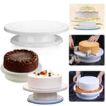 28CM ROTATING CAKE ICING DEOCRATING REVOLVING KITCHEN DISPLAY STAND TURNTABLE UK