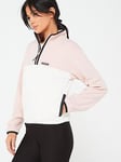 Converse Popover 1/2 Zip Long Sleeve Top - Off White, Off White, Size L, Women