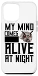 Coque pour iPhone 15 Pro Max My Mind Comes Alive At Night – Chouette de nuit amusante