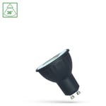 LED GU10 6W 38° Neutral Vit - 230V, med Lins, Svart Hus, Spectrum. - Dimbar : Inte dimbar, Kulör : Neutral