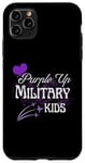Coque pour iPhone 11 Pro Max Violet up pour les enfants militaires - Mois de l'enfant militaire