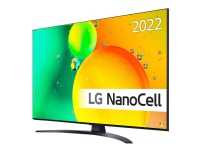 LG 86NANO766QA - 86 Diagonalklasse NANO76 Series LED-bakgrunnsbelyst LCD TV - Smart TV - ThinQ AI, webOS - 4K UHD (2160p) 3840 x 2160 - HDR - direktebelyst LED, Nano Cell Display