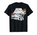 Star Wars Millennium Falcon Retro Rainbow Stripe T-Shirt T-Shirt