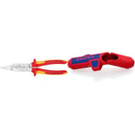 Knipex Pliers for Electrical Installation Chrome-Plated, Insulated with Multi-Component Grips & ErgoStrip Universal Stripping Tool, for Right-handers 135 mm 16 95 01 SB