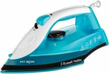 Russell Hobbs Steam Iron Ceramic Soleplate 260ml Tank Self-Clean 2m Cable NEW