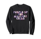 Purple up for military kids Groovy Military Sweatshirt