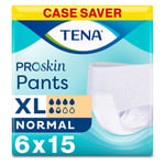 90x Tena Proskin Pants Normal Extra Large - 6 Packs of 15 Incontinence Pants XL