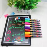 8 Pcs Highlighter Fluorescent Liquid Chalk Marker Pen For Led Wr 5