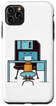 Coque pour iPhone 11 Pro Max Disquette amusante et clé USB pour homme et femme