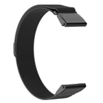Milanese klockarmband Garmin Fenix 5S   - Svart