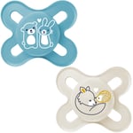 MAM Pure Start Soother Blue 0-2m 2Pk