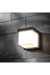 CGC ADDISON Black Cube PIR Motion Sensor LED Outdoor Wall Light 4000k Natural White Integrated LED IP65