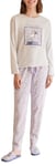 Women'secret Women's 100% Cotton Grey Snoopy Pyjamas Pajama Set, Pure Melange, XS