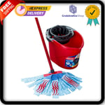 Vileda SuperMocio 3 Action Mop and Bucket Set, 1X Mop&Bucket for Cleaning Floors