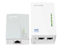 TP-Link TL-WPA4220KIT AV500 2-Port Wifi Powerline Adapter Starter Kit - Kit d'adaptation pour courant porteur - HomePlug AV (HPAV) - Wi-Fi - Branchement mural