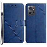 SKALO Xiaomi Redmi Note 12 4G Embossed Plånboksfodral i PU-Läder Blå
