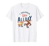 Curious George I Wanna Play All Day Roller Skating George T-Shirt