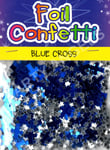 Communion and Christening Cross Blue Silver Table Metallic Foil Scatter Sprinkle Confetti Decorations x 3 PACKS