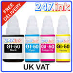 GI-50 Ink Bottles for Canon Pixma G-Series G7040 G7050 (Set of 4) non-oem