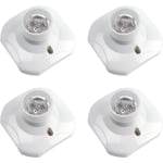 E27 Skruv-i Takkontakt, E27 Garagekontakt, AC 220-240V, LED-Lamphållare, Vit Plast Lampfot, Set om 4 4pc