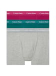 Calvin Klein Men's Boxer Short Trunks Stretch Cotton Pack of 3, Multicolor (Grey Heather/Chesapeake Bay/Jewel), L