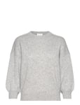 Quarter Balloon Sleeve Sweater Grey Davida Cashmere