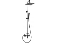 Shower System Ferro Lippi Ecologica: Rain And Hand Showers, Stand, Mixer, Black Color