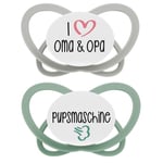 Nip nip ® Soother My Butterfly Green Special Edition, storlek 3 (16 - 32 månader), mormor & morfar / pruttmaskin