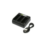 Wasabi Power Batterier och Batteriladdare - Trippel - för GoPro Hero12/11/10/9 Black - Paket