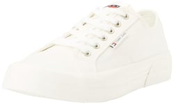 Tommy Jeans Men Vulcanised Trainers Shoes, White (Ecru), 46