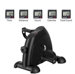 Floor Exercise Bike Pedal Exerciser Mini Home Leg And Arm Recovery Cycle Bike,Cycle Desk Home Seat Gym Pedal with LCD Display And Adjustable Resistance Knob