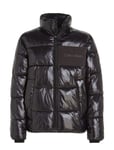 Glossy High Shine Quilt Jacket *Villkorat Erbjudande Fodrad Jacka Svart Calvin Klein